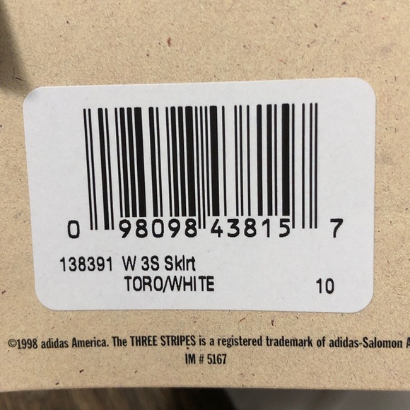 Y2K ADIDAS TENNIS SKIRT waist29”x15”Red/White NWT - Picture 5 of 9